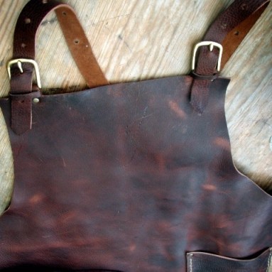 Leather Work Apron by CyclonaDesigns
