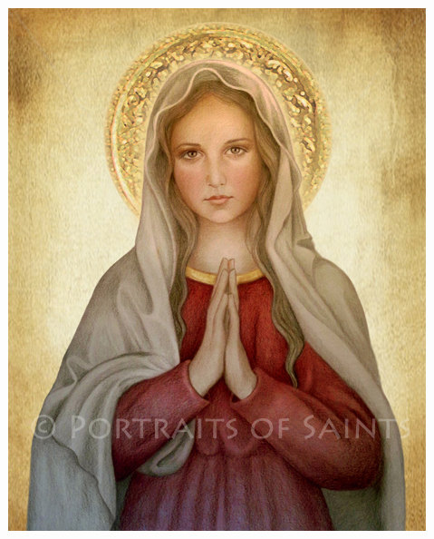 Mary, Mother of God Art Print by Portraits of Saints