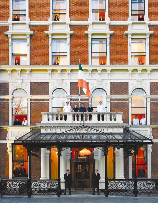 The Shelbourne Hotel on St. Stephens Green in Dublin