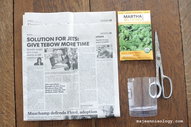 The ingrediants for your recycled garden containers