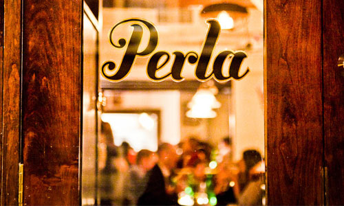 Perla  - a rustic Italian restaurant at 24 Minetta Lane in the West Village. (Click photo for menu). Photograph courtesy of roundpulse.com