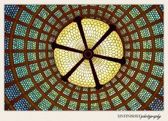 Chicago Cultural Center Tiffany Dome Photograph by unfinishedphoto via etsy. Click for more info. 