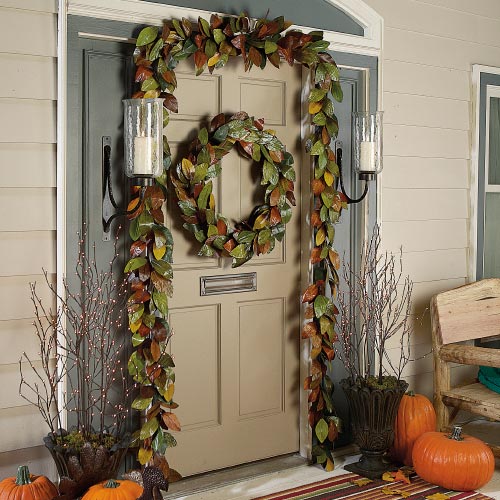 Magnolia garland for the front door. Photo courtesy of RSHcatalog.com