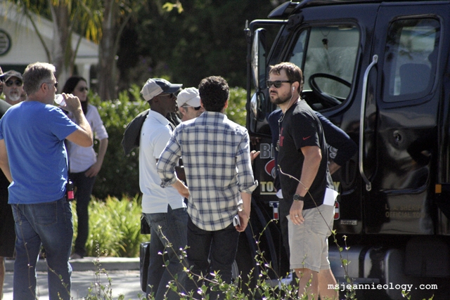 The guy in the white shirt and black and white hat was one of the principal actors...