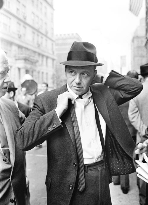 Frank Sinatra on set of The Detective, NYC 1967, photo via pinterest