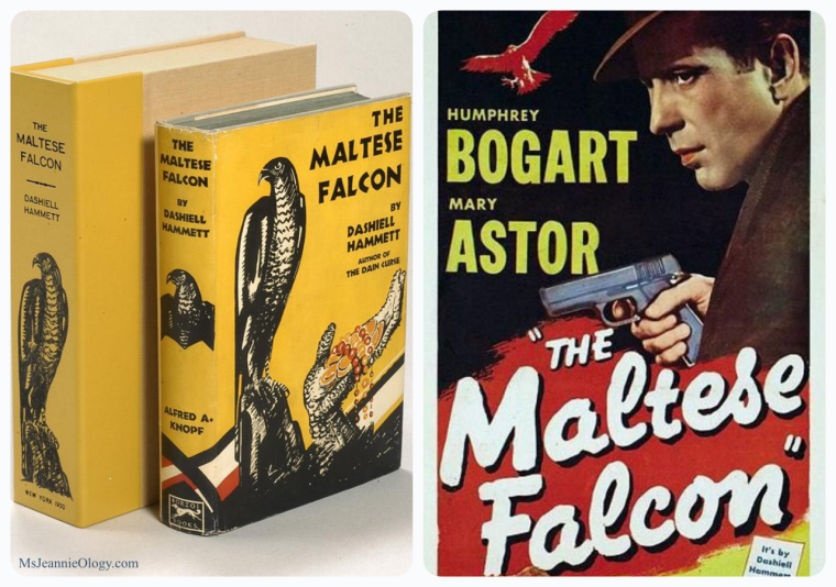Dashiell Hammett wrote The Maltese Falcon in 1930. It became a popular film-noir in 1941 thanks to Humphrey Bogart.