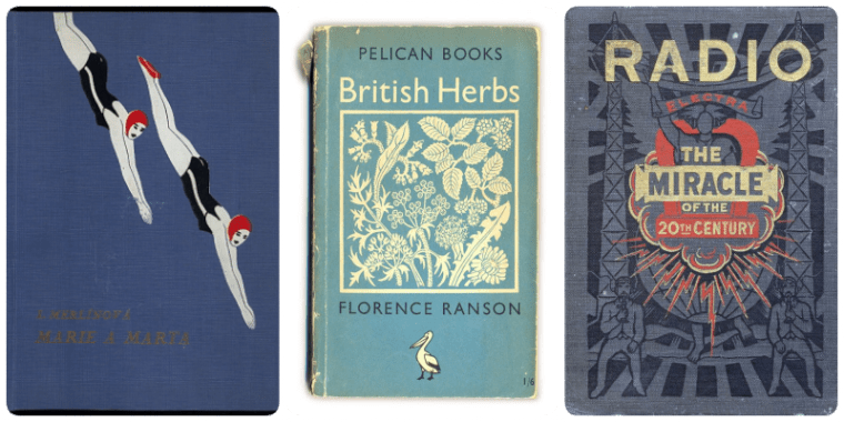 Book covers from the 1920's, 1930's and 1940's