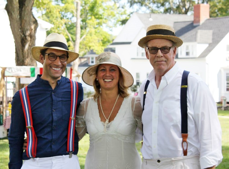 Meet Louise - along with Gunn Historical Museum curator Stephen Bartkus (on her left) and Museum Council member Nicholas Solley (on her right)