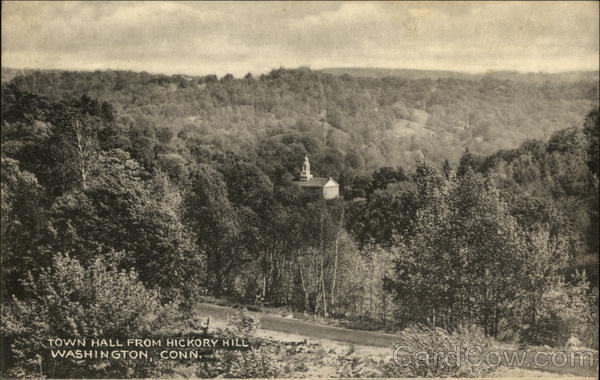 View of Town Hall from Hickory HIll Washington, CT